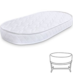 Colchão Berço BF para Moisés Oval de Infantil Bebê Antialérgico 138x68x10cm 