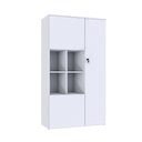 Ver imagem 1 de Armário Alto com Nicho e 03 Portas 161,5x90x42cm Wlan90 Branco Chess