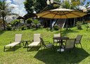 Ver imagem 2 de Jogo de Mesa 1,00m Tampo Aluminio 4 Cadeiras Piscina Jardim
