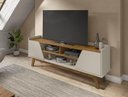 Ver imagem 3 de Rack para Tv Turim 2 Portas Off White/naturalle - Bechara