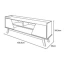 Ver imagem 4 de Rack para Tv Turim 2 Portas Off White/naturalle - Bechara