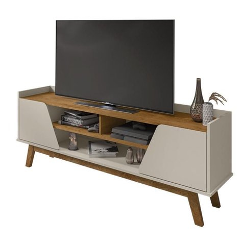 Rack para Tv Turim 2 Portas Off White/naturalle - Bechara