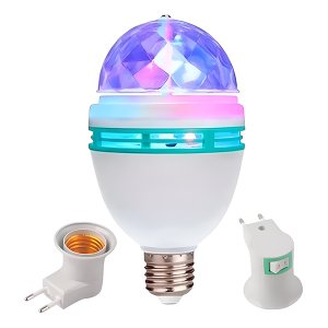 Globo de Luz Led Giratório Rgb para Festas Eventos e Palcos Bivolt com Soquete:colorido/único/unisse