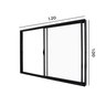 Janela de Alumínio de Correr 100x120cm 2 Folhas Vidro Liso C.r.v - 3