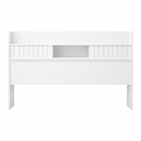 Ver imagem 2 de Cabeceira MDF Cama Casal Aurora Prateleira Organizadora Quarto Box 147cm Montagem no Chão Branco