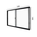Ver imagem 3 de Janela de Alumínio de Correr 100x150cm 2 Folhas Vidro Liso C.r.v