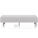 Ver imagem 3 de Puff Recamier Decorativo com Pés Industrial 160cm Novara P05 Linho Cinza Claro - Lyam Decor
