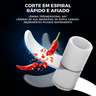 Mini Triturador Processador Cortador Manual Alimentos Lâminas Cordinha Cebola Alho Legumes Temperos  - 4