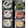 Mini Triturador Processador Cortador Manual Alimentos Lâminas Cordinha Cebola Alho Legumes Temperos  - 6