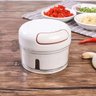 Mini Triturador Processador Cortador Manual Alimentos Lâminas Cordinha Cebola Alho Legumes Temperos  - 1