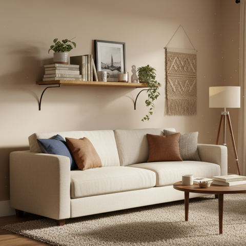 Prateleira de Parede Escritório Mão Francesa Piatina 30x60cm