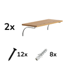 Ver imagem 5 de Prateleira de Parede Escritório Mão Francesa Piatina 30x60cm