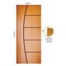 Folha de Porta em Madeira Semi Oca Hdf Frisada 186 210x102cm Mapaf - 3