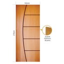 Ver imagem 3 de Folha de Porta em Madeira Semi Oca Hdf Frisada 186 210x102cm Mapaf