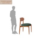 Ver imagem 4 de Conjunto com 2 Cadeiras em Madeira Maciça Hope Verde/Jade/Imbuia Marrom