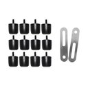 Ver imagem 1 de 12 Mini Pés Preto 3 Cm de Altura P/ Cama Box + 2 Chapa União