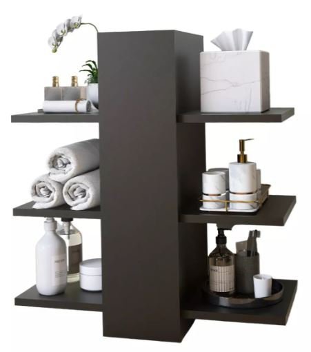 Gabinete Armário De Banheiro Para Pia De Coluna Preto AJL STORE Gabinete de Banheiro Armário Nichos é ruim? Gabinete Armário De Banheiro Para Pia De Coluna Preto AJL STORE Gabinete de Banheiro Armário Nichos é boa?