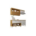 Ver imagem 1 de Kit de Cozinha Completa 3 Peças Princesa (2 Balcões + Aéreo) C3P22 Freijo/Off White - Nesher