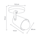 Ver imagem 3 de Luminária de Teto Spot Sobrepor Direcionável Fokus 1 Lâmpada E27 Moderno Bivolt:Dourado/110V/220V