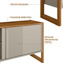 Ver imagem 3 de Rack Para TV Até 55 Polegadas Porta De Correr Nature Off White Gold Linea Brasil