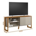 Ver imagem 4 de Rack Para TV Até 55 Polegadas Porta De Correr Nature Off White Gold Linea Brasil