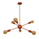 Ver imagem 2 de Luminária Pendente Modelo Sputinik 06 Hastes - Moderno Elegante Ideal para Sala, Quarto Cobre