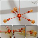 Ver imagem 6 de Luminária Pendente Modelo Sputinik 06 Hastes - Moderno Elegante Ideal para Sala, Quarto Cobre