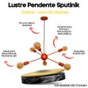 Ver imagem 3 de Luminária Pendente Modelo Sputinik 06 Hastes - Moderno Elegante Ideal para Sala, Quarto Cobre