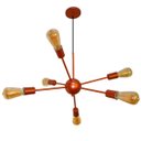 Ver imagem 1 de Luminária Pendente Modelo Sputinik 06 Hastes - Moderno Elegante Ideal para Sala, Quarto Cobre