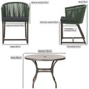 Ver imagem 2 de Mesa com 4 Cadeiras e Noronha Estofado 11 Trama Original Verde