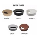 Ver imagem 2 de Acabamento Passa Fio Mesa Computador Marfim 59mm 24 Peças