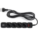 Ver imagem 1 de Protetor Eletrônico Intelbras 4 Tomadas, 2 Usb, 1 Epe 204 Usb Br + Preto 4824207