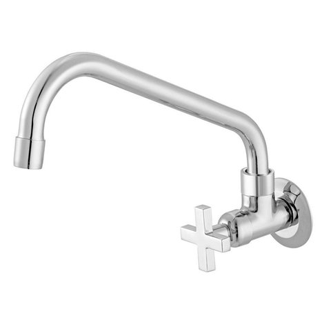 Torneira Cozinha Bica Movel Parede 1165 C 22 1/2 Ba Bl Cinza/Cromado Meber Metais