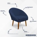 Ver imagem 2 de Poltrona Decorativa para Sala Recepção Manicure Consultório Stella Suede