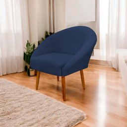 Poltrona Decorativa para Sala Recepção Manicure Consultório Stella Suede - 2