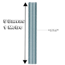 Ver imagem 2 de Kit 5 Barra Roscada Zincada de 1 Metro Unc Stein 3/16
