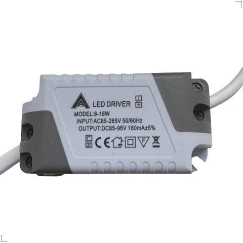 Driver Led 8-18w 180ma para Luminaria Plafon Bivolt