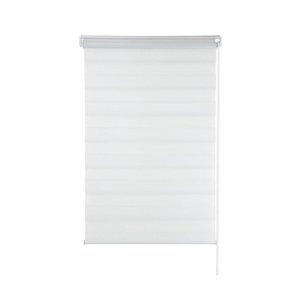 Persiana Zebra Rolo Dupla 160x160 Branca