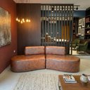 Ver imagem 1 de Sofá Orgânico Módulo Curvo Sala Recepção Savana 3,00MTS Courino Modena Ocre - Vimont Moveis