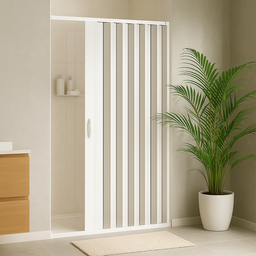 Box Sanfonado Pvc 1,30x1,85m-branco Translucido - 1