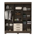 Ver imagem 4 de Guarda Roupa Casal 6 Portas 3 Gavetas Capelinha com Espelho 100% Mdf Débora