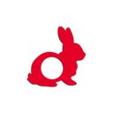 Ver imagem 1 de Porta Guardanapo Coelho Kit 4 Peças 8cmx8cm - Cria Arte Laser Vermelho
