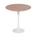 Ver imagem 1 de Mesa Saarinen Lateral Freijó 42cm - Base Branca