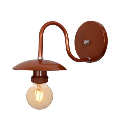 Arandela de Parede Colonial Retrô Oriental - Soquete E-27 - Abf Luminárias:cobre Terra