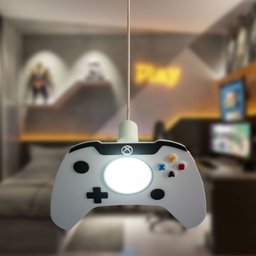 Pendente Controle Xbox em Acrílico Branco – Decoração Gamer, Bivolt, Soquete E27 - 3