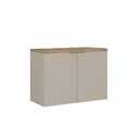 Ver imagem 2 de Gabinete de Banheiro 90cm x 65cm Nature Bege/Panna/Carvalho
