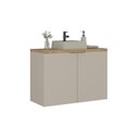 Ver imagem 5 de Gabinete de Banheiro 90cm x 65cm Nature Bege/Panna/Carvalho