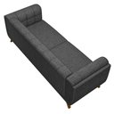Ver imagem 6 de Sofá 02 Lugares para Sala de Estar Pés em Madeira 180cm Florian M03 Linho Chumbo - Lyam Decor