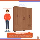 Ver imagem 4 de Guarda-Roupas Portofino 100% MDF 6 Portas 4 Gavetas