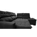 Ver imagem 1 de Sofá de Canto Direito 2.65x2.30m Retrátil e Reclinável com Molas Ensacadas Cama inBox Nobre Preto